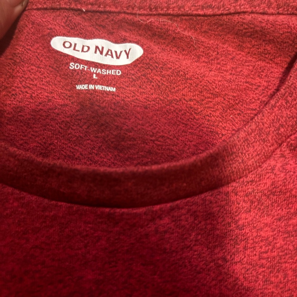 Old Navy Red Soft-Washed T-Shirt